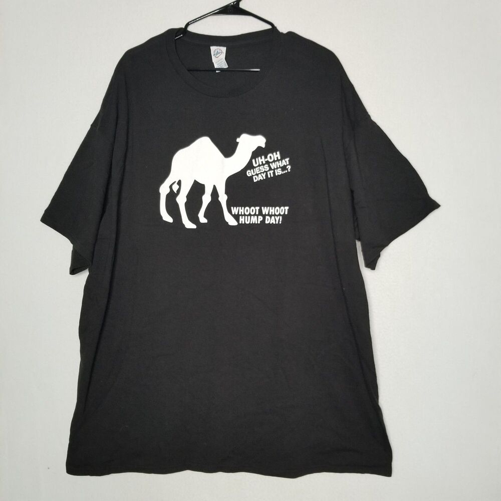 ❤️ 3/$12. Black Graphic T Shirt Whoot Hump Day Camel 3 XL